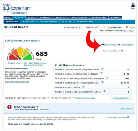 experian credit report download.